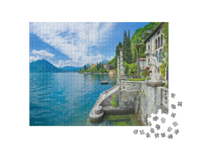 Puzzel 1000 stukjes „Comomeer met barok park“