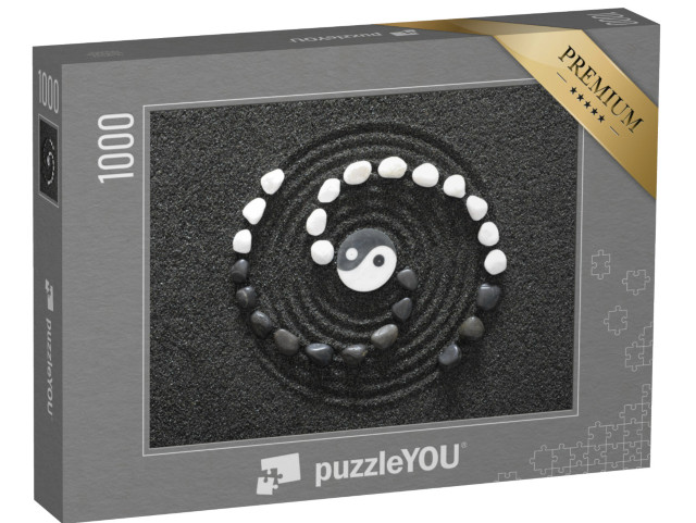 Puzzel 1000 stukjes „Japanse ZEN-tuin met Yin- en Yang-steen“