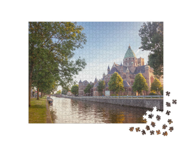 Puzzel 1000 stukjes „Katholieke Sint-Baafskathedraal, Haarlem“