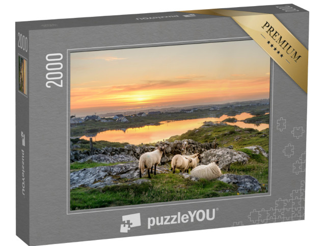 Puzzel 2000 stukjes „Zonsondergang in Connemara, Ierland“
