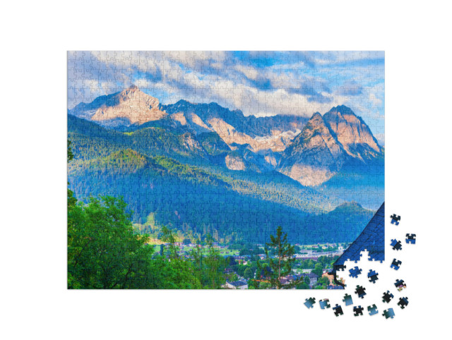 Puzzel 1000 stukjes „Zugspitze en Alpspitze“