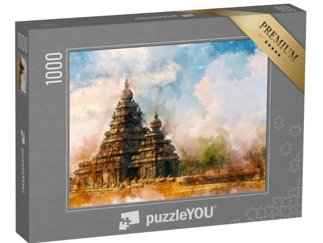 Puzzel 1000 stukjes „Tempel van Mahabalipuram, Tamil Nadu, India“