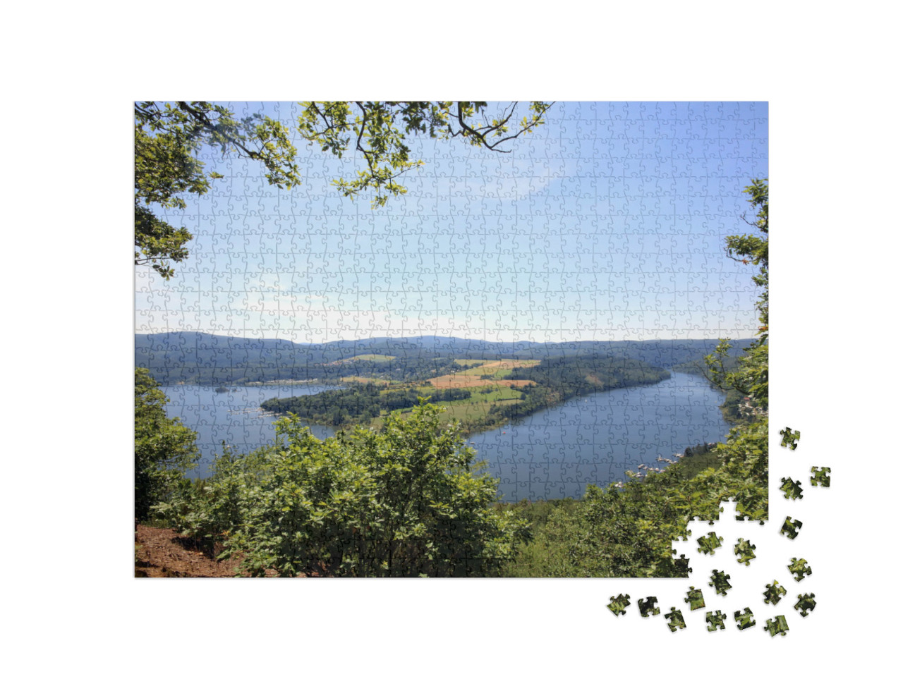 Puzzel 1000 stukjes „Uitzicht op de Edersee“