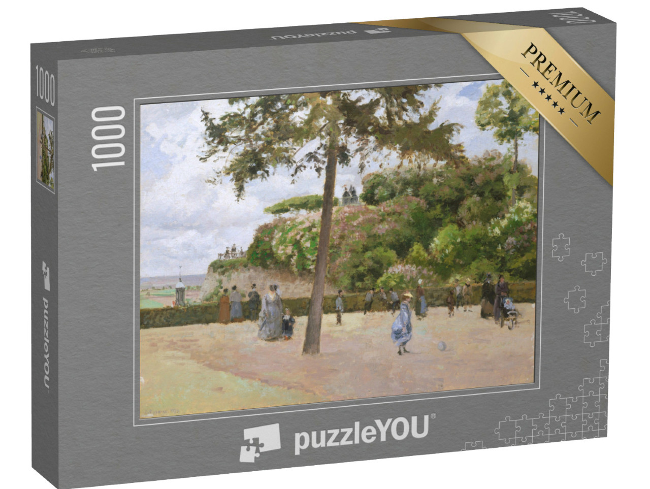 Puzzel 1000 stukjes „Camille Pissarro - De openbare tuin van Pontoise“