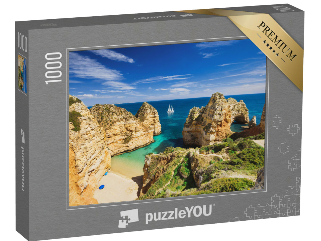 Puzzel 1000 stukjes „Prachtige baai, Algarve, Portugal“
