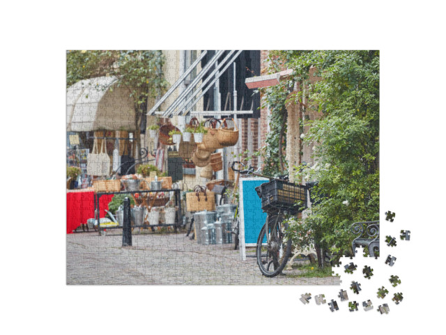 Puzzel 1000 stukjes „De oude Walstraat in de historische binnenstad van Deventer, Nederland“