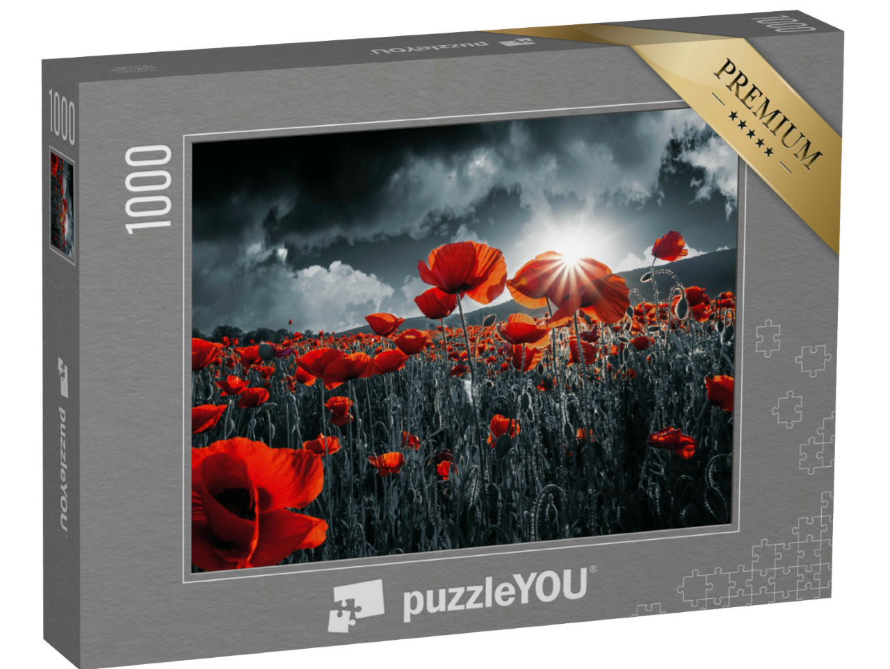 Puzzel 1000 stukjes „Rode klaprozen“
