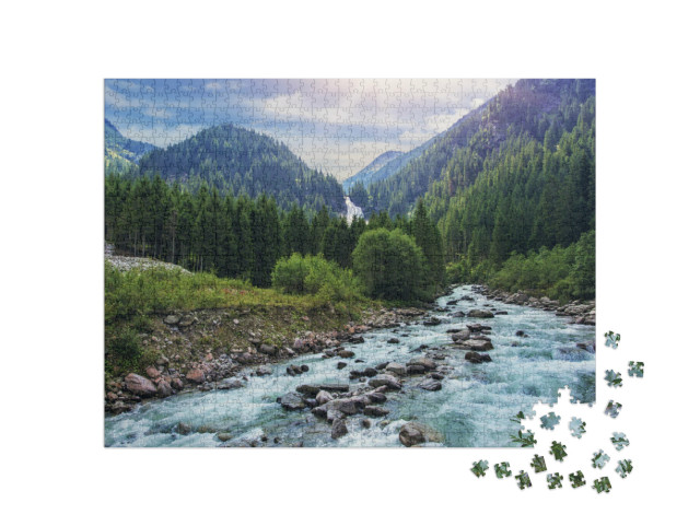 Puzzel 1000 stukjes „De Krimmler Ache in de Hohe Tauern“