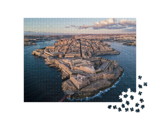 Puzzel 1000 stukjes „Oude hoofdstad van Valletta, Malta“