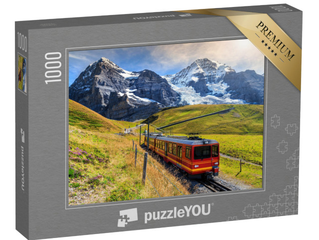 Puzzel 1000 stukjes „Jungfrau-baan in het Berner Oberland, Zwitserland“