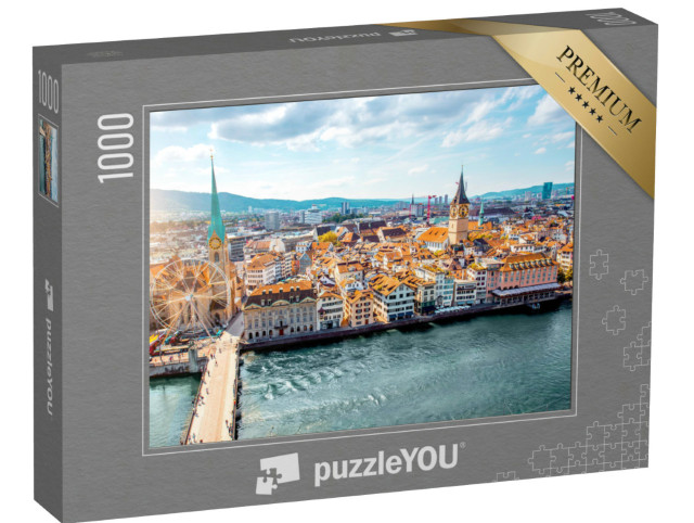 Puzzel 1000 stukjes „Oude binnenstad van Zürich, Zwitserland“