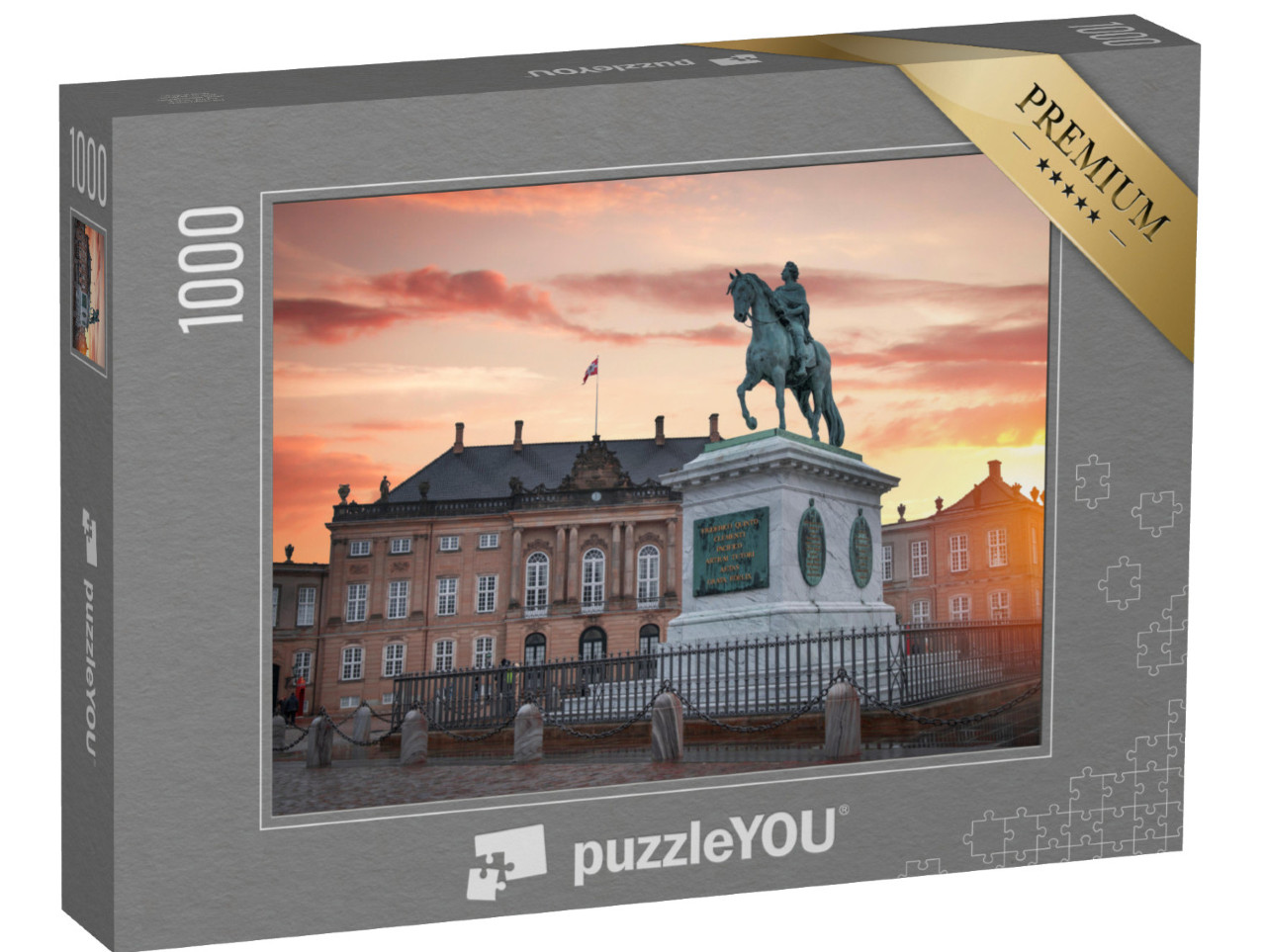 Puzzel 1000 stukjes „Het koninklijk paleis Amalienborg in Kopenhagen“