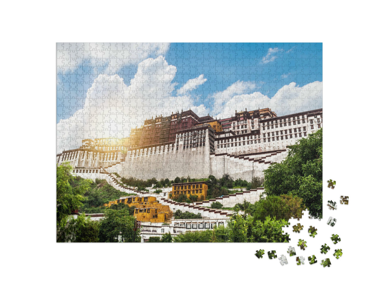 Puzzel 1000 stukjes „China Tibet Lhasa Potala Palace, voormalige residentie van de Dalai Lama“