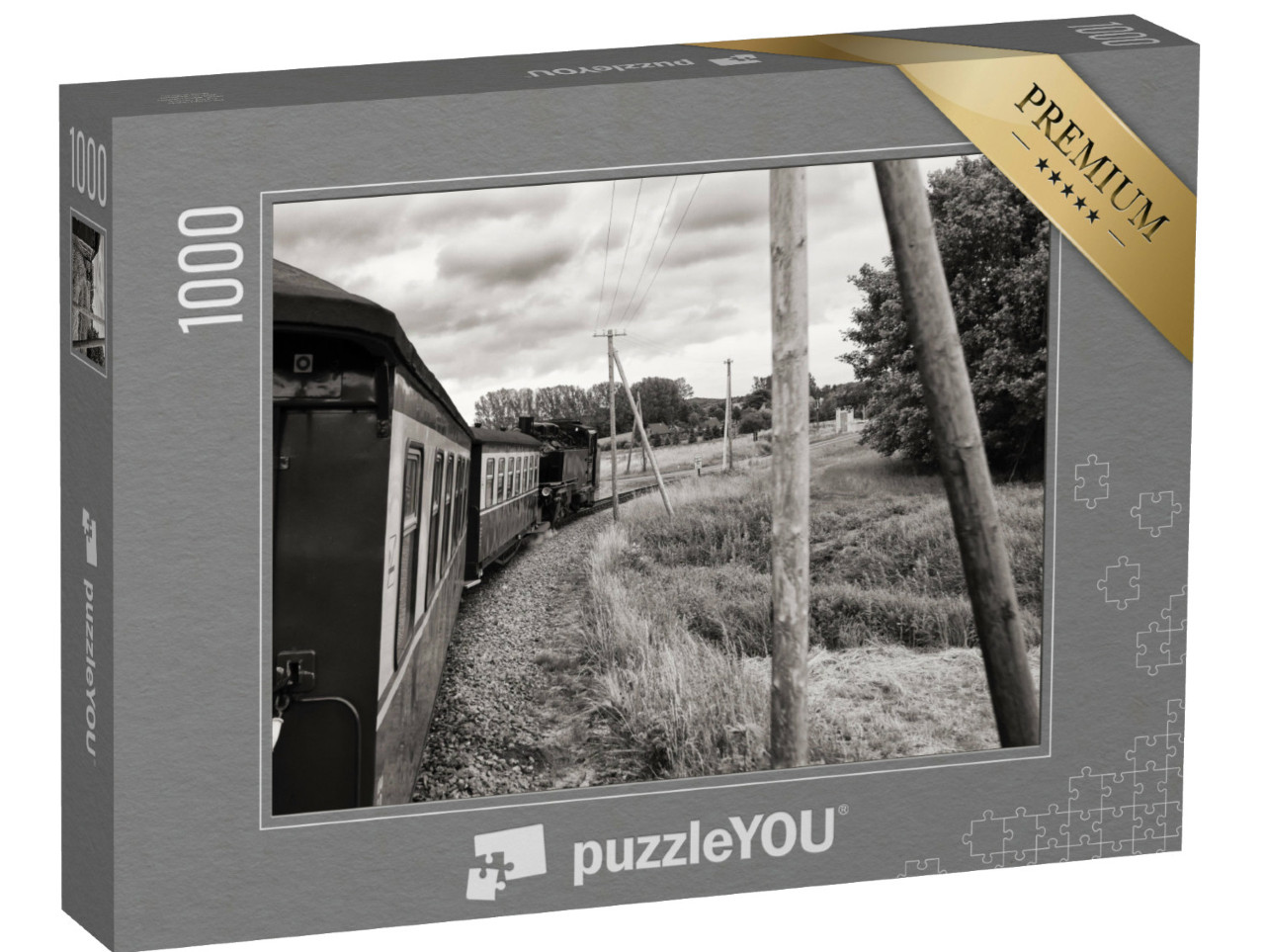 Puzzel 1000 stukjes „Oude stoomtrein: De Razende Roland op Rügen, Duitsland“