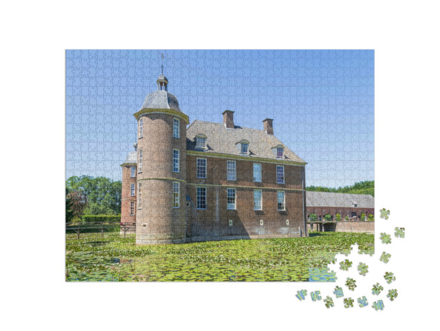 Puzzel 1000 stukjes „Kasteel Slangenburg, omgeven door een slotgracht in de Achterhoek bij Doetinchem“