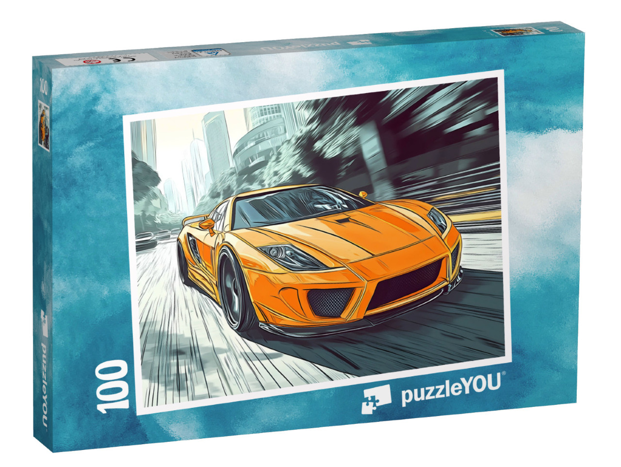Puzzel 100 stukjes „De turboflits op wielen“