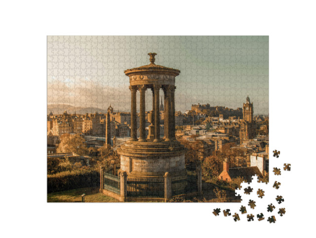 Puzzel 1000 stukjes „Zonnige herfstdag in Edinburgh“