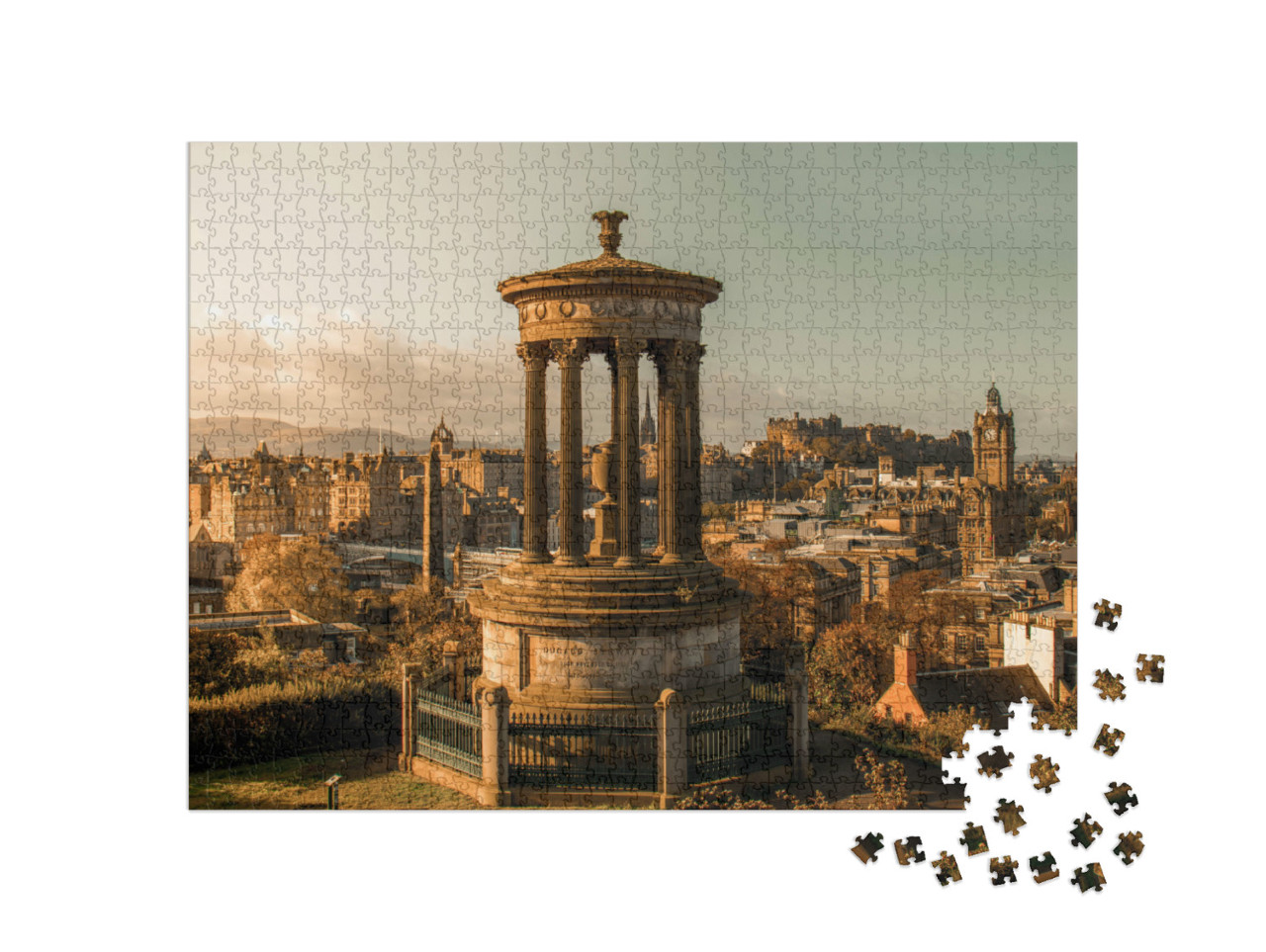 Puzzel 1000 stukjes „Zonnige herfstdag in Edinburgh“
