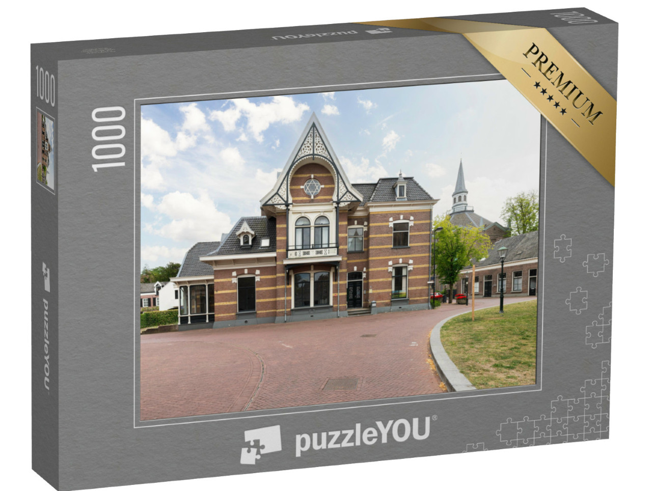 Puzzel 1000 stukjes „Huis met elementen van de Nederlandse neorenaissance en chaletstijl in Haaksbergen“