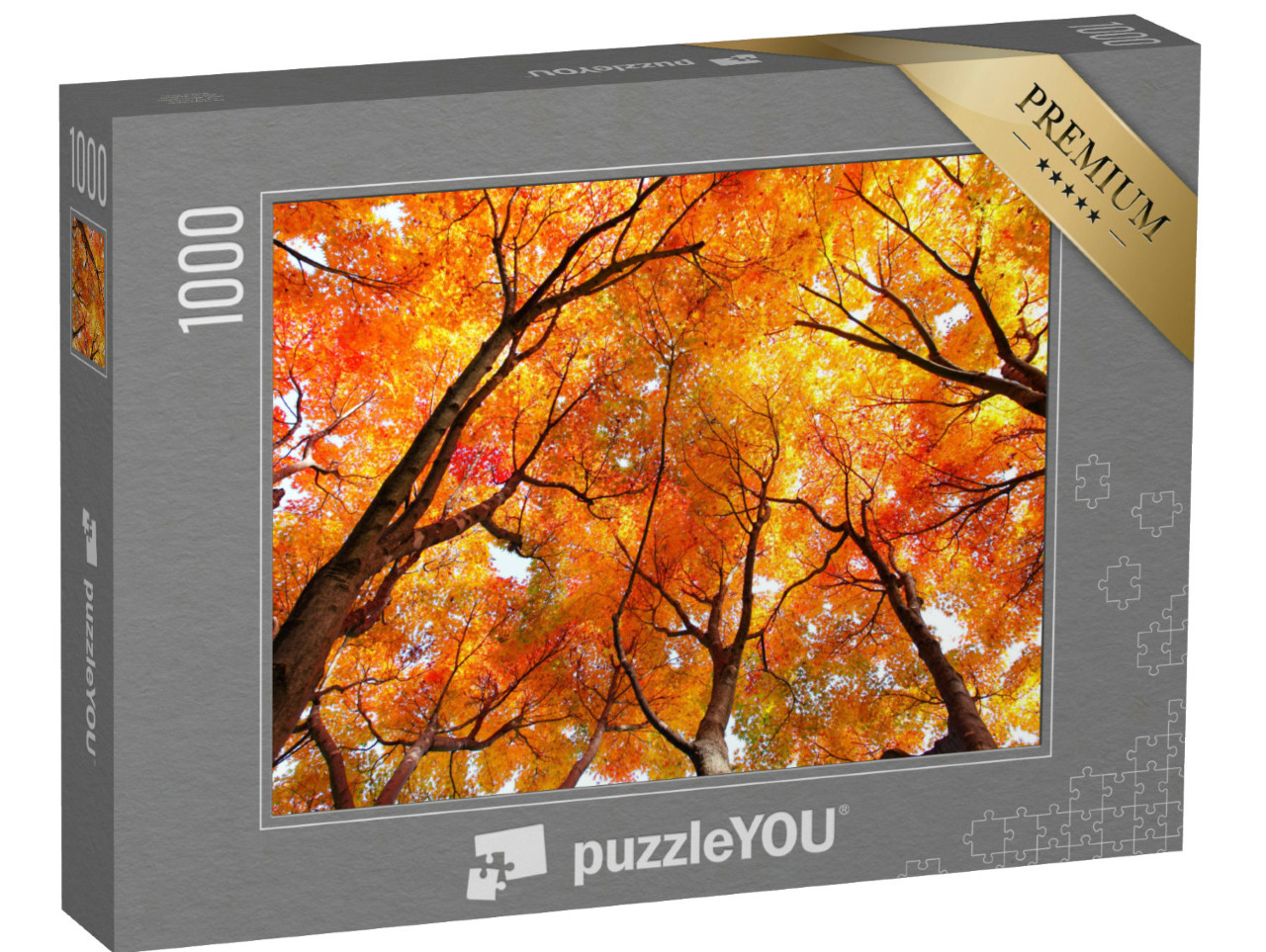 Puzzel 1000 stukjes „Esdoorns in de herfst“