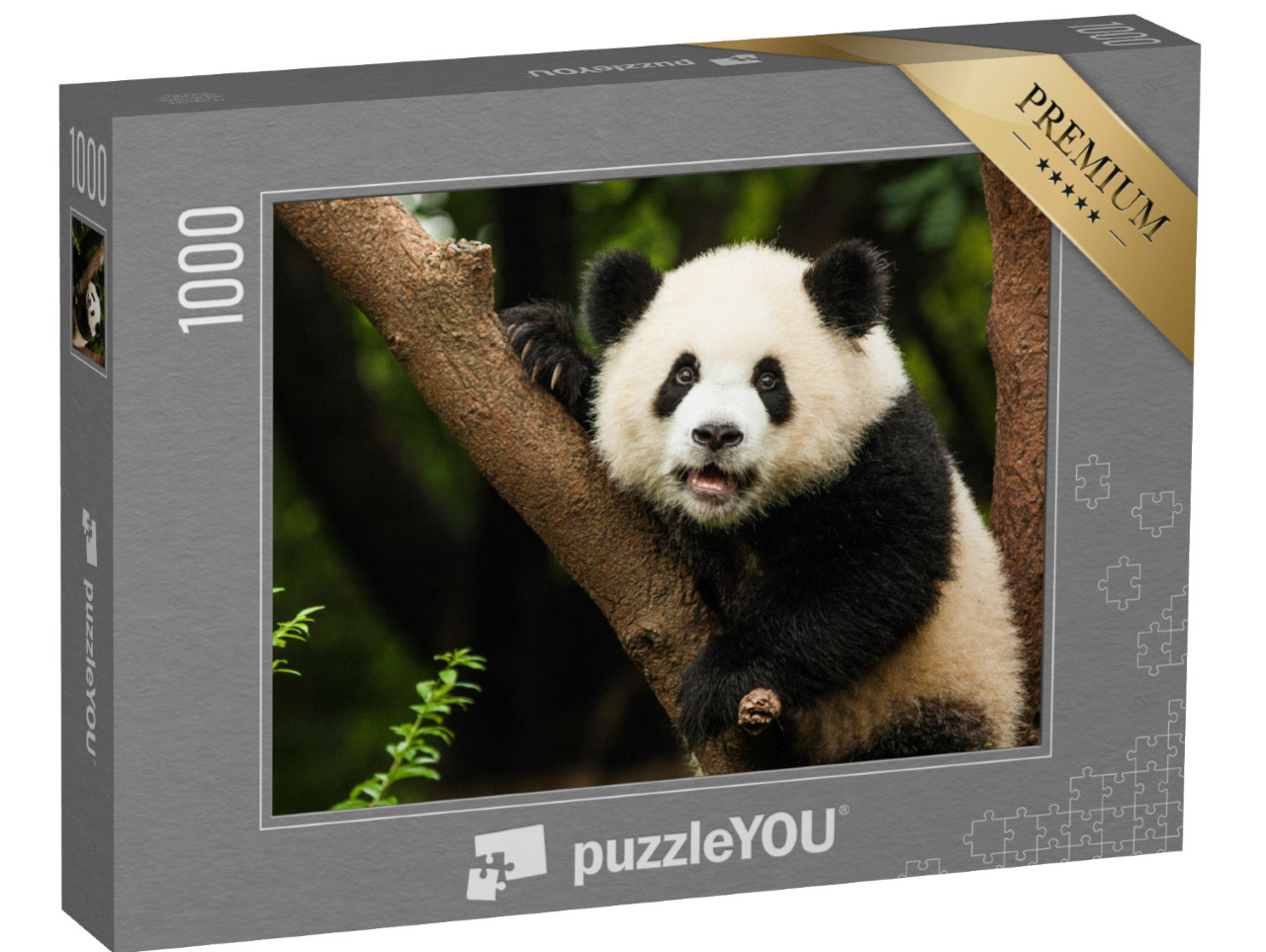 Puzzel 1000 stukjes „Panda in zijn natuurlijke omgeving“