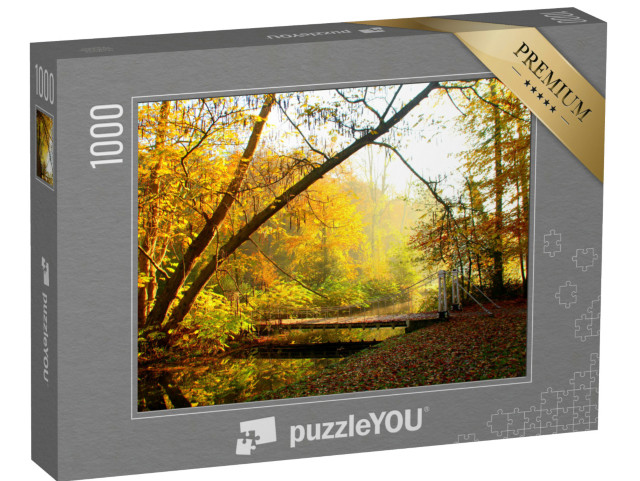 Puzzel 1000 stukjes „Romantische oude brug in Sonsbeek Park in de herfst, Arnhem“