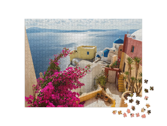 Puzzel 1000 stukjes „Santorini, Griekenland“