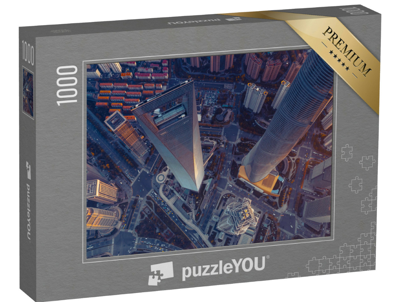 Puzzel 1000 stukjes „Wolkenkrabbers in Shanghai“