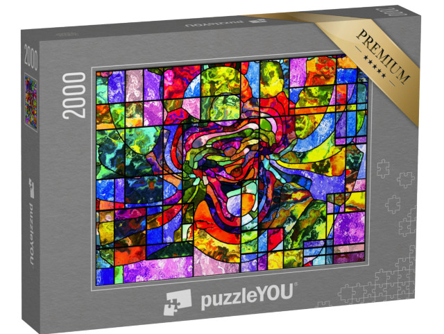 Puzzel 2000 stukjes „Gebrandschilderd glas: spiritualiteit, fantasie, creativiteit en kunst“