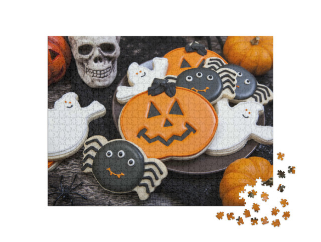 Puzzel 1000 stukjes „Halloween koekjes“