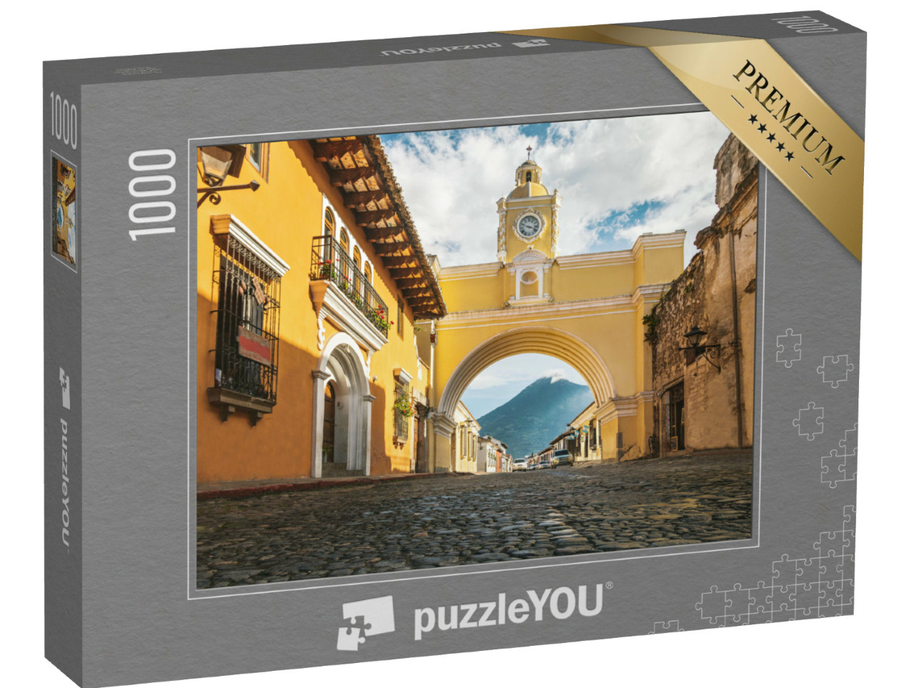 Puzzel 1000 stukjes „Spectaculair uitzicht door de Santa Catalina boog, Antigua, Guatemala“