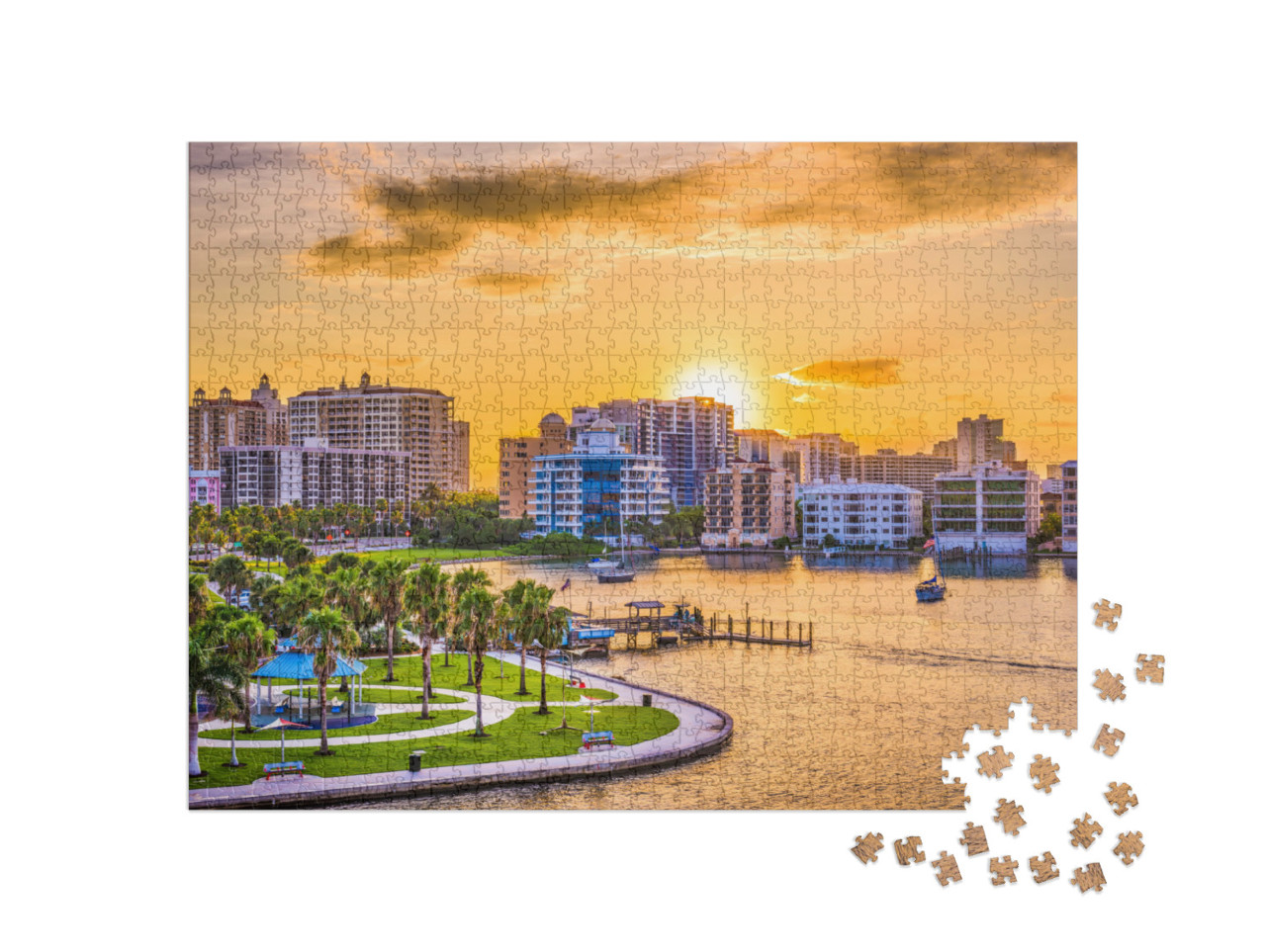 Puzzel 1000 stukjes „Skyline van Sarasota, Florida, VS“