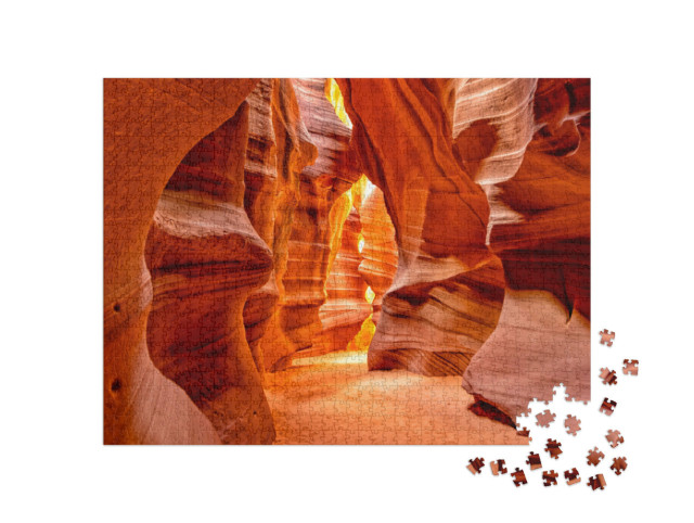 Puzzel 1000 stukjes „Antelope Canyon lichten en rotsen Arizona USA“
