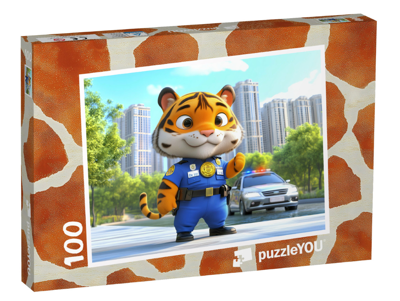 Puzzel 100 stukjes „Een dierenpolitieactie“