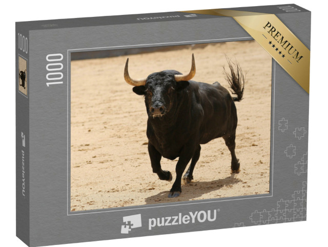 Puzzel 1000 stukjes „Zwarte Spaanse stier in de arena“