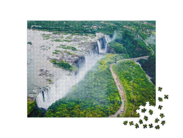 Puzzel 1000 stukjes „Victoria Watervallen, Zimbabwe“