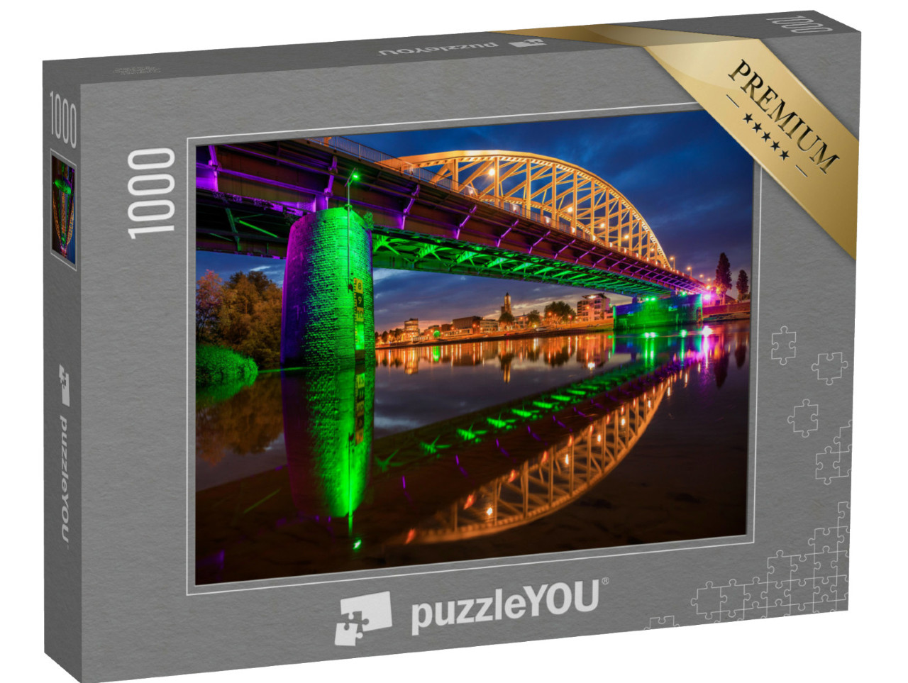 Puzzel 1000 stukjes „John Frostbrug Arnhem stadsgezicht“