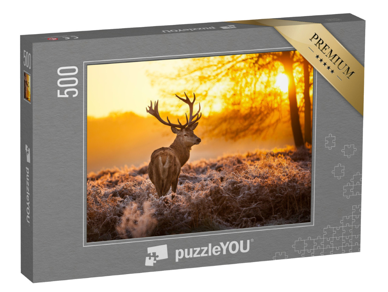 Puzzel 500 stukjes „Edelherten in de ochtendzon“