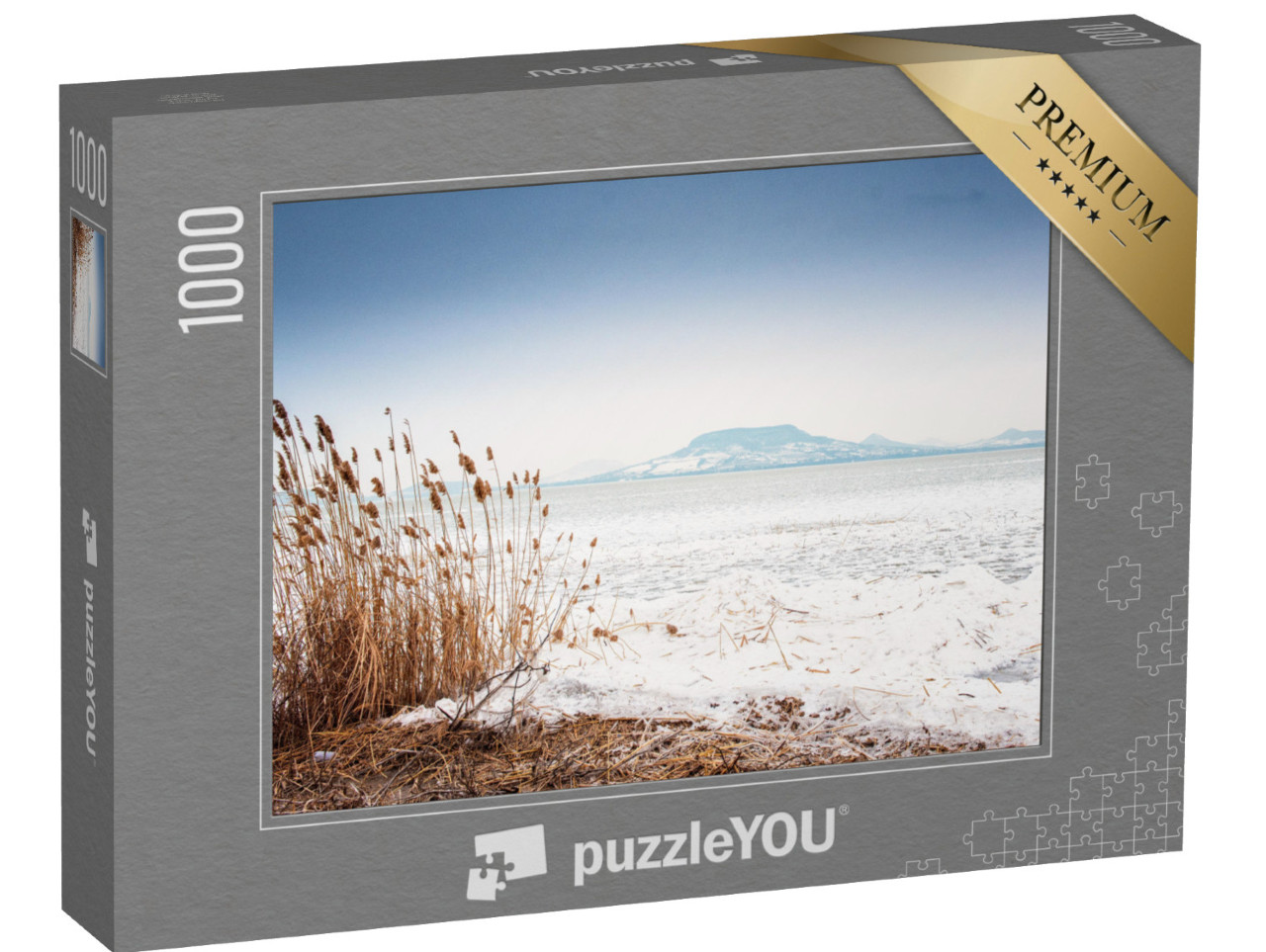 Puzzel 1000 stukjes „Balatonmeer in de winter, Hongarije“