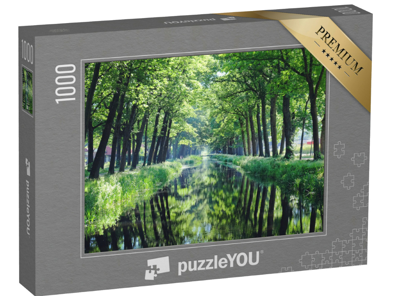 Puzzel 1000 stukjes „Nederlands grachtenlandschap in Griendtsveen, Limburg“