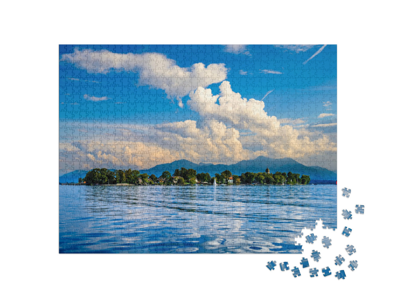 Puzzel 1000 stukjes „Beroemde Fraueninsel aan de Chiemsee, Beieren“