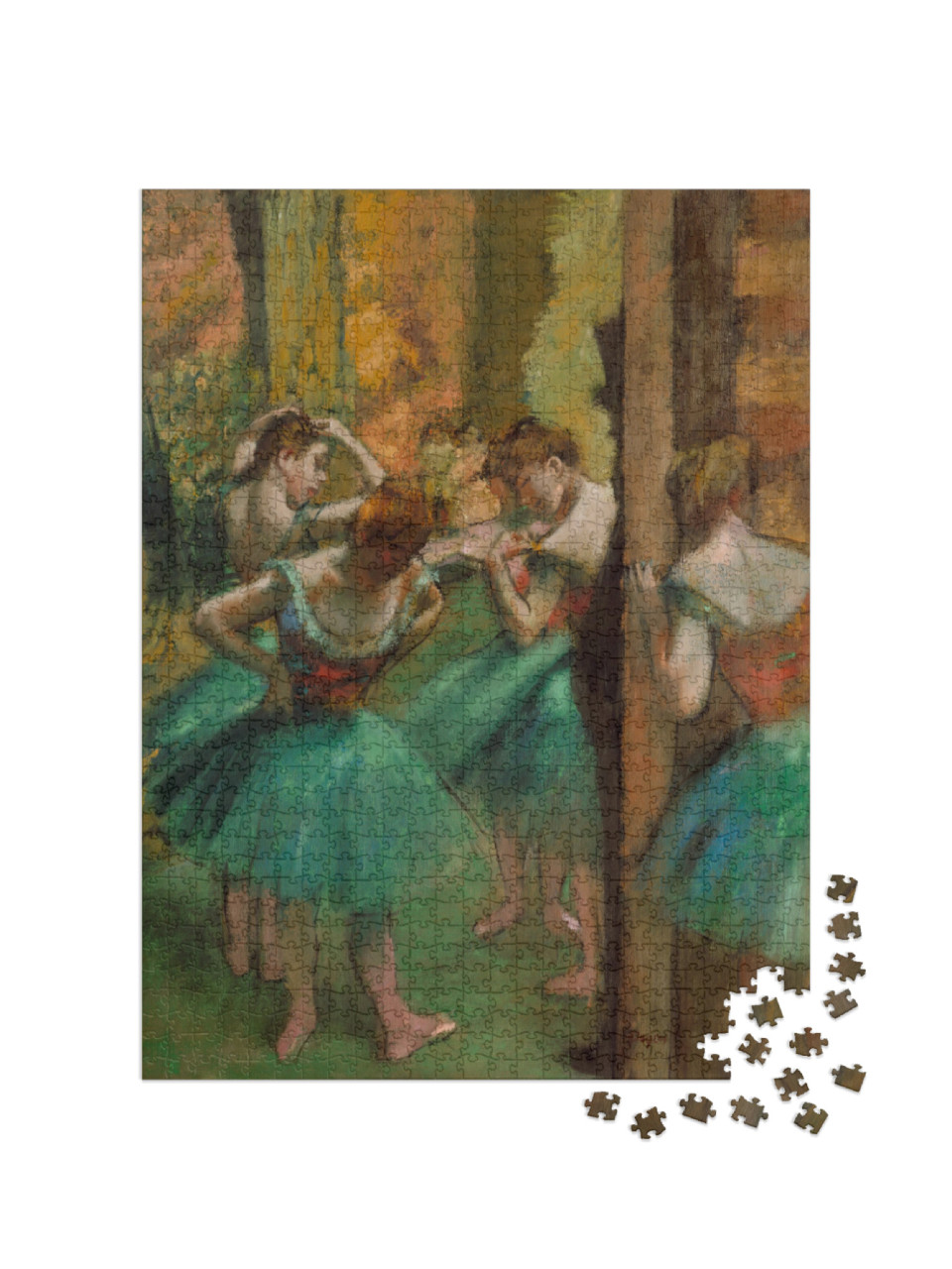 Puzzel 1000 stukjes „Edgar Degas - Danseres, roze en groen“