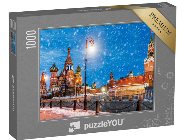 Puzzel 1000 stukjes „Rode Plein met Kerstmis, Moskou“