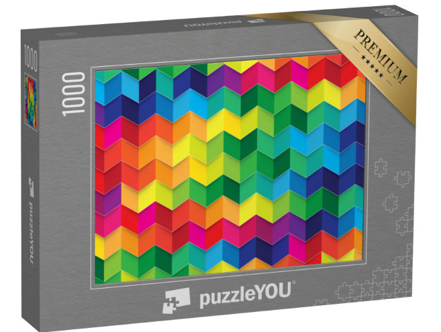 Puzzel 1000 stukjes „Kleurrijke geometrische achtergrond“