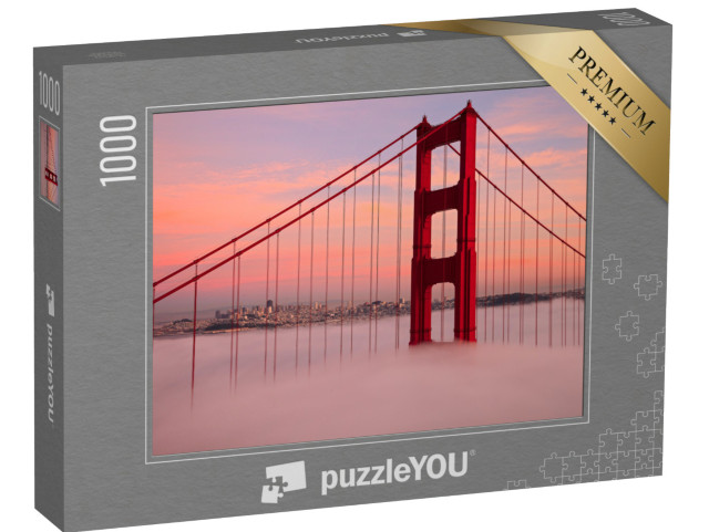 Puzzel 1000 stukjes „Toren van de Golden Gate Bridge in de mist“