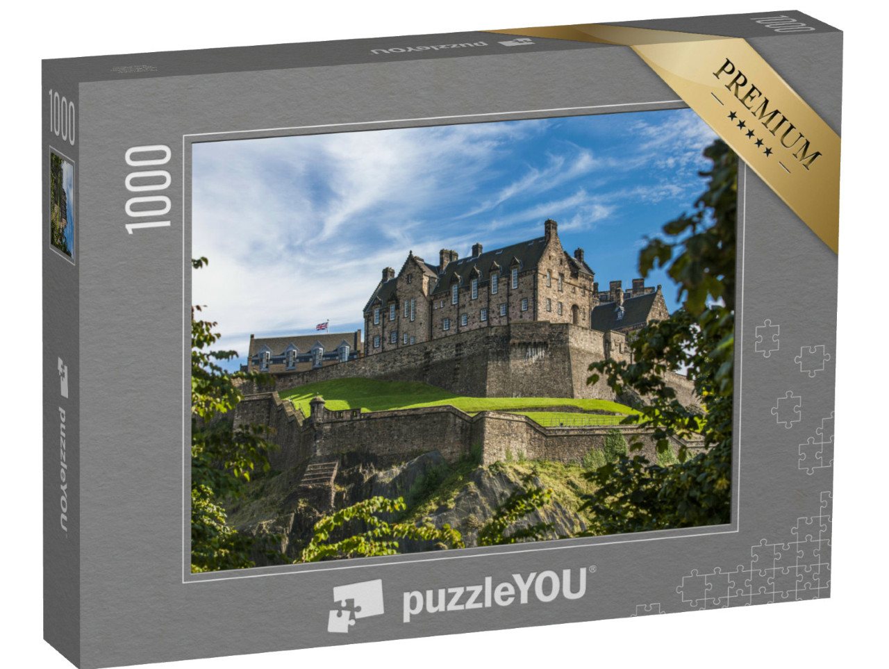 Puzzel 1000 stukjes „Uitzicht op het kasteel van Edinburgh“