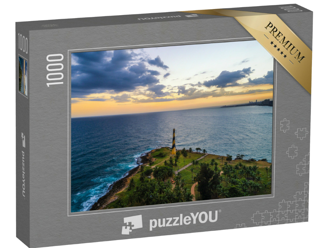 Puzzel 1000 stukjes „Vuurtoren van Santo Domingo“