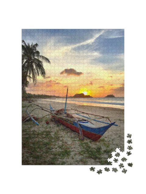 Puzzel 1000 stukjes „Zonsondergang op Palawan, Filippijnen“