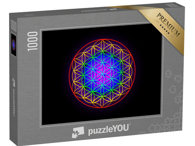 Puzzel 1000 stukjes „Levensbloem, Yantra Mandala“