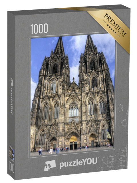 Puzzel 1000 stukjes „Vooraanzicht van de Dom van Keulen“